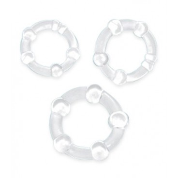 set de anillos stay hard transparente