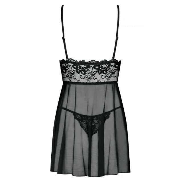 Babydoll y Calzon Idilia Negro Obsessive2